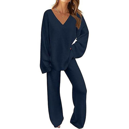 MEROKEETY Women's 2-Piece Fleece Matching Set,2 Piece Sets Women