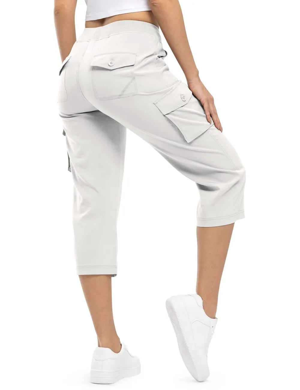 🔥Women's Cargo Capris Lightweight Hiking Pants Shorts Cropped Cotton
