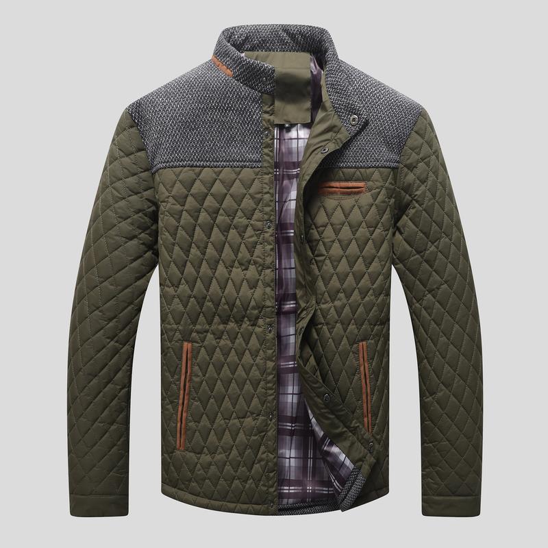 Men's Diamond Quilted Puffer Down Jacket Lightweight Casual .