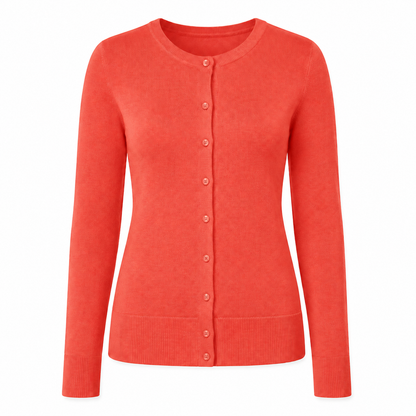 Women's Soft Fine-Knit Button-Front Cardigan