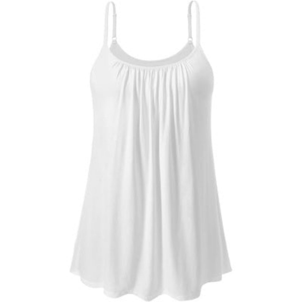 Women's Cool Flowy Bra Cami | with Built-in Cups | Relaxed Fit | Adjustable Spaghetti Strap