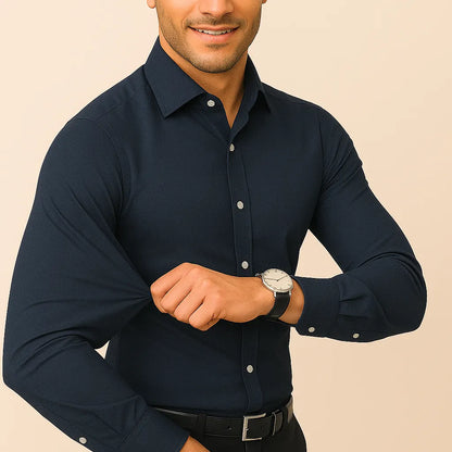 Men's Super Stretchy Dress Shirt Quick-Drying Breathable Anti
