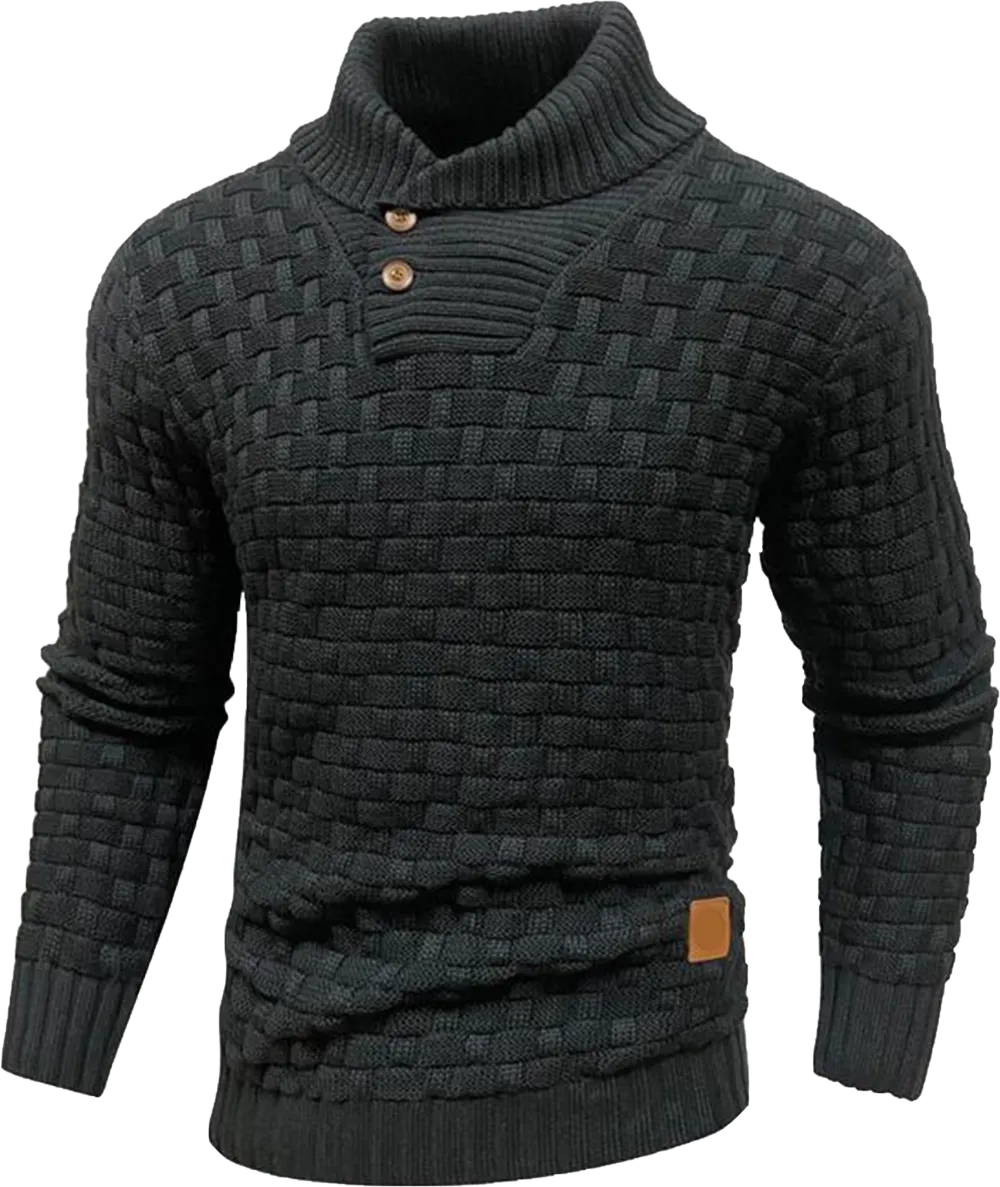 Men’s Shawl Collar Knit Sweater – Classic Warmth. Effortless Style