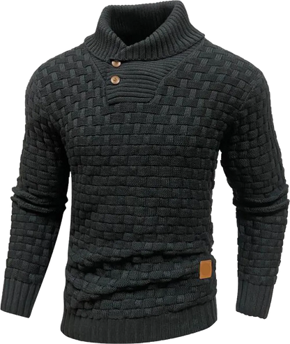 Men’s Shawl Collar Knit Sweater – Classic Warmth. Effortless Style