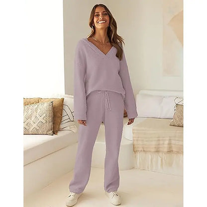 MEROKEETY Women's 2-Piece Fleece Matching Set,2 Piece Sets Women