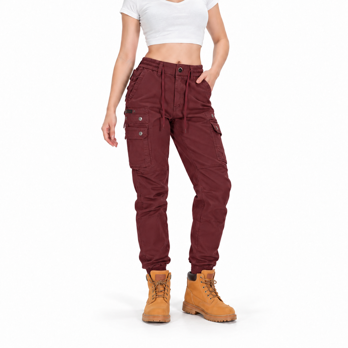 🔥Last Day Promotion🔥Women’s Drawstring Cargo Joggers with Pockets