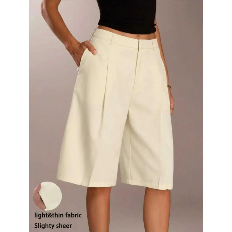 Women's Bermuda Shorts – Comfortable Fit Business Casual Summer Shorts
