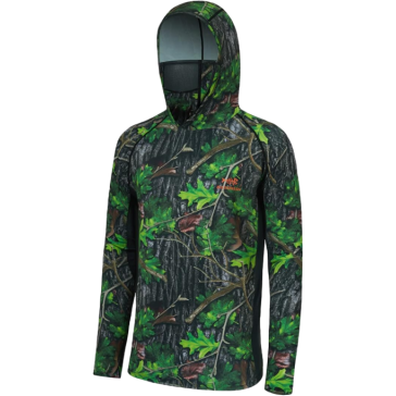 🎯 UPF 50+ Men’s Camo Hoodie – Hunting & Fishing Shirt with Built-in Mask
