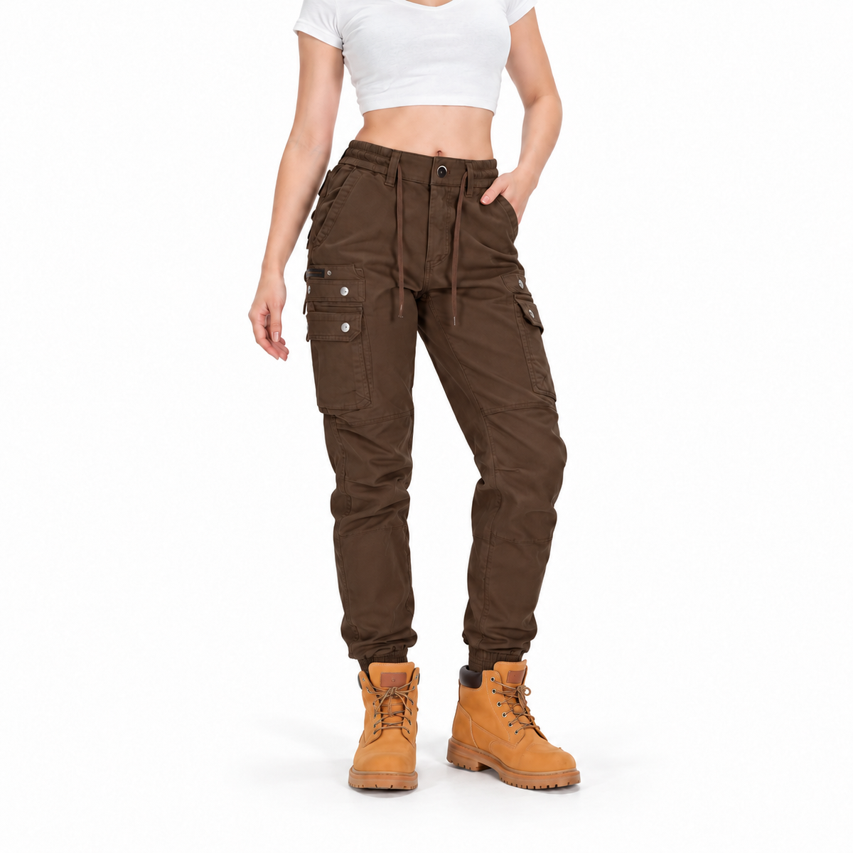 🔥Last Day Promotion🔥Women’s Drawstring Cargo Joggers with Pockets