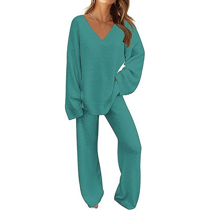 MEROKEETY Women's 2-Piece Fleece Matching Set,2 Piece Sets Women