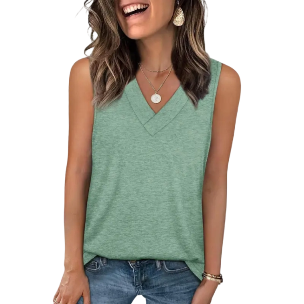 Tank Tops for Women Summer V Neck T Shirts✨ Trendy Sleeveless Basic Tee Loose Fit