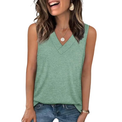 Tank Tops for Women Summer V Neck T Shirts✨ Trendy Sleeveless Basic Tee Loose Fit