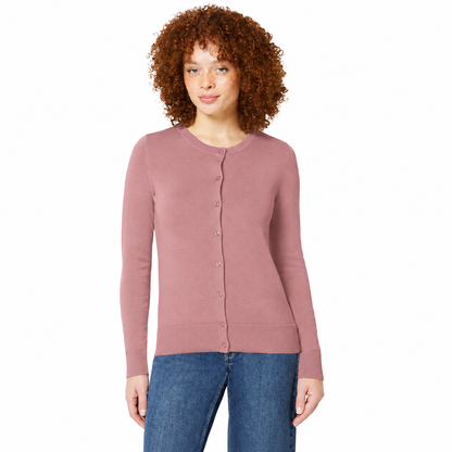 Women's Soft Fine-Knit Button-Front Cardigan