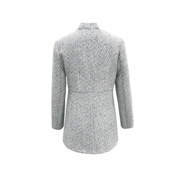 Women's Solid Color Pocket Long Sleeve Front Open Coat