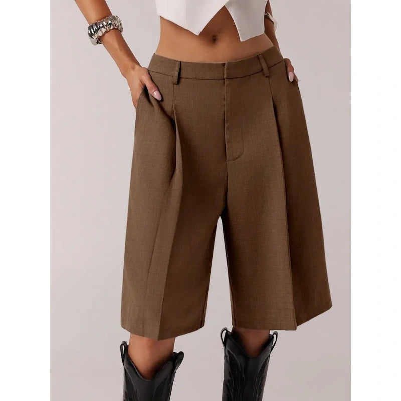 Women's Bermuda Shorts – Comfortable Fit Business Casual Summer Shorts