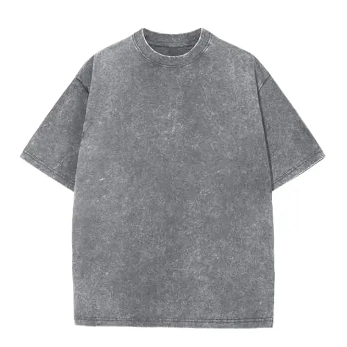 Men’s Oversized Vintage Acid-Wash T-Shirt – 100% Heavyweight Cotton Streetwear for Gym & Everyday Wear