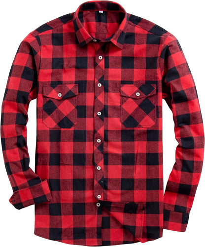 💫Clearance Sale🔥Men's Flannel Shirt Long Sleeve Button Down 100% Cotton