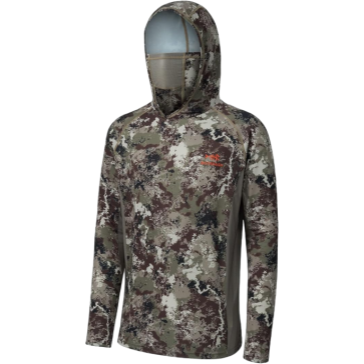 🎯 UPF 50+ Men’s Camo Hoodie – Hunting & Fishing Shirt with Built-in Mask