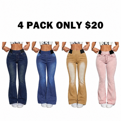 Y2K 2026 Women's Back Shirred Jeans