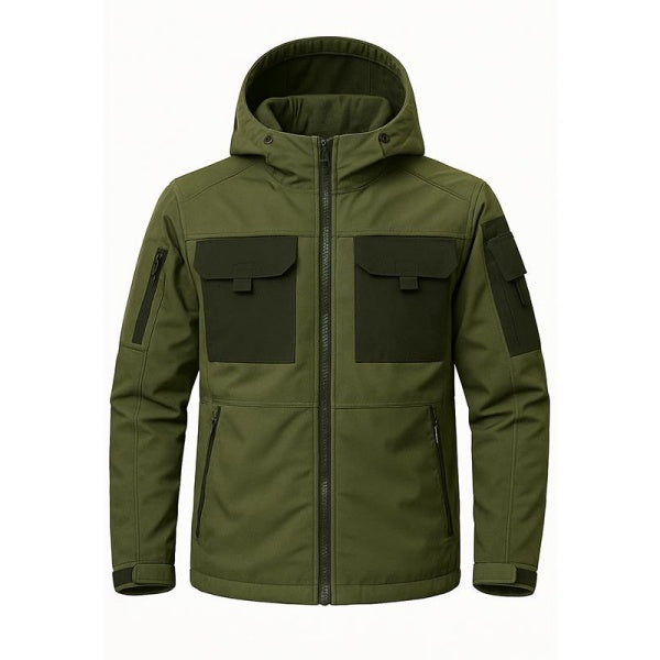 Men's Hooded Work Jacket, Waterproof & Windproof Outdoor Workwear Coat