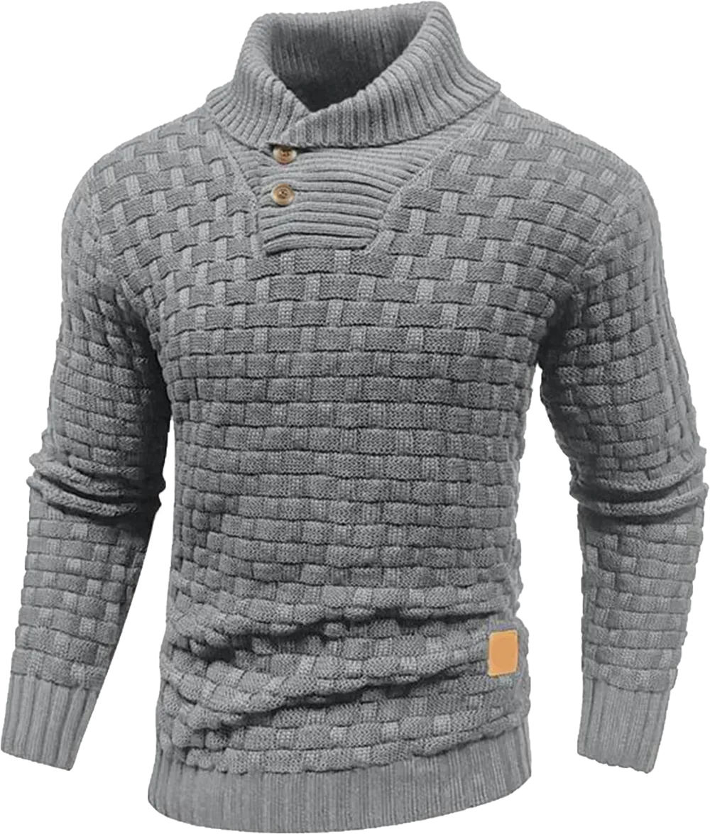 Men’s Shawl Collar Knit Sweater – Classic Warmth. Effortless Style