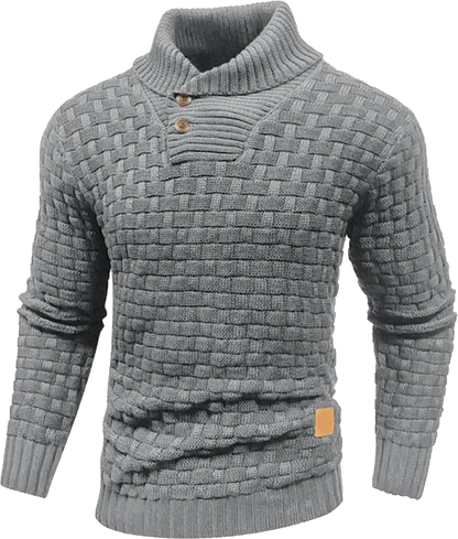 Men’s Shawl Collar Knit Sweater – Classic Warmth. Effortless Style