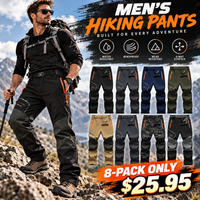 8-PACK ONLY $29-Black + Dark Gray + Navy Blue + Army Green + Khaki + Charcoal Gray + Black Camo + Black/Gray