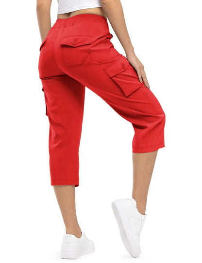🔥Women's Cargo Capris Lightweight Hiking Pants Shorts Cropped Cotton