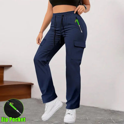 Women's cargo pants with multiple pockets