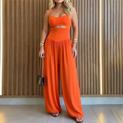 Women’s Backless ☀️Cut-Out Cami Jumpsuit with Pockets