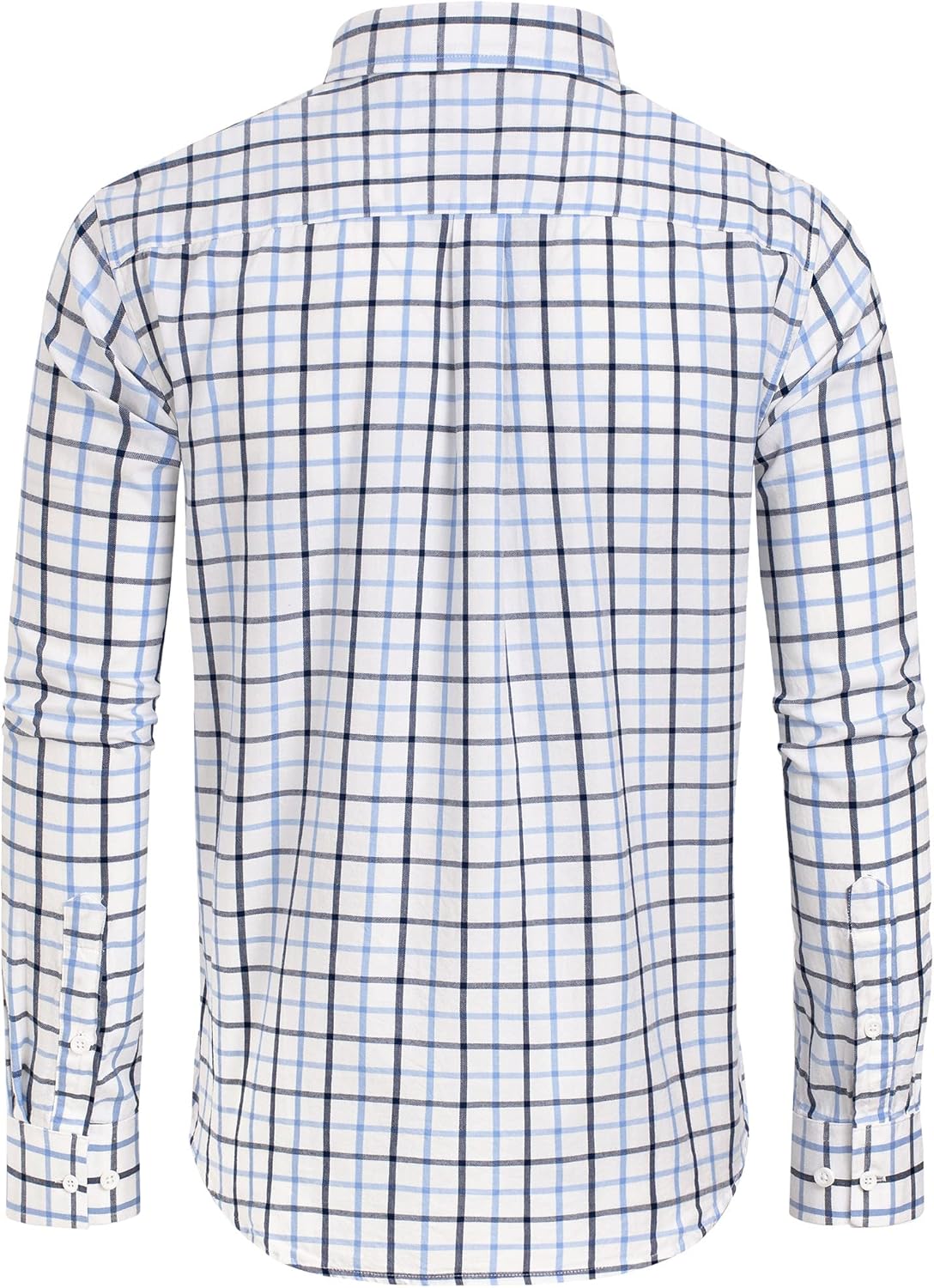 Clearance sale! Men's Plaid Button Down Shirts Cotton Long Sleeve Dress Shirts Regular Fit Gingham Shirts