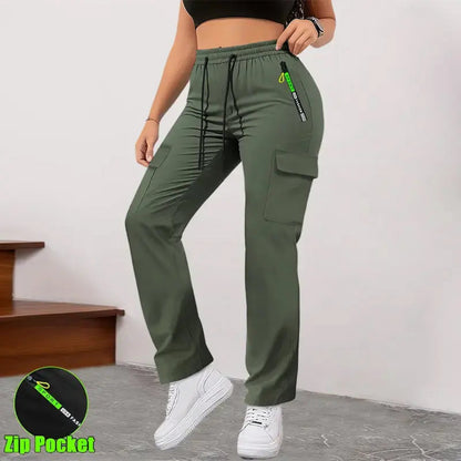Women's cargo pants with multiple pockets