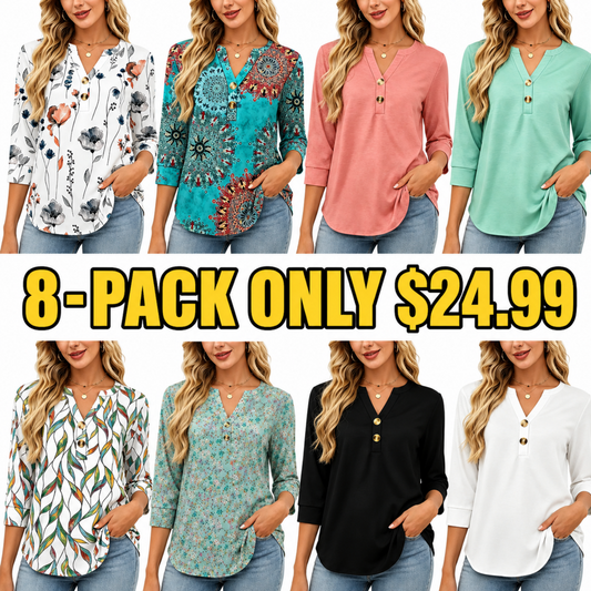 Women's Summer 3/4 Sleeve Tops