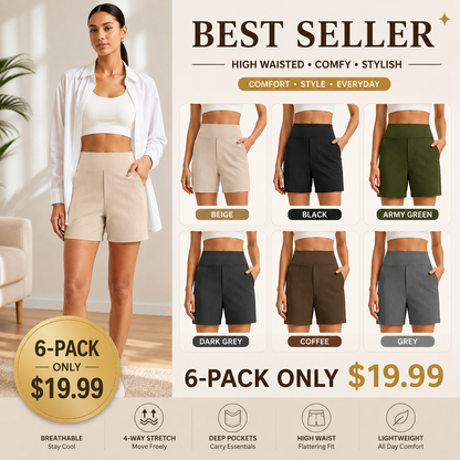 Women's Athletic Shorts✨ High Waisted Running Yoga Shorts Summer Casual Burmuda Shorts🌟 with Pockets Activewear💥