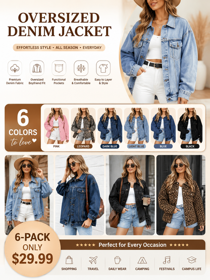Women's Oversized Jeans Jacket