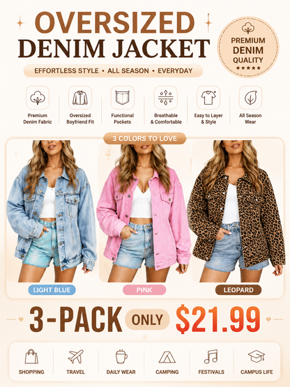 Women's Oversized Jeans Jacket