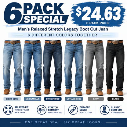 🔥 BESTSELLER-Men's  Relaxed Stretch Legacy Boot Cut Jean