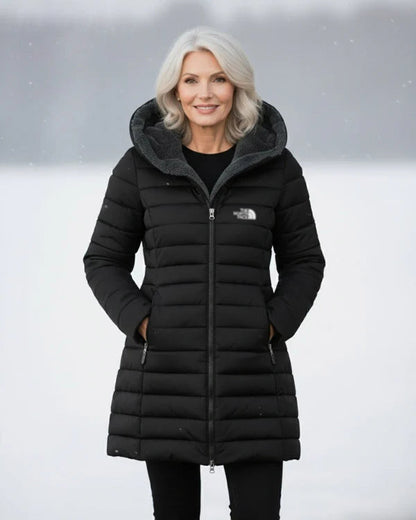 Women's Winter Thickened Down Jacket，Warm Long Puffer Coat Fleece Lined Parka