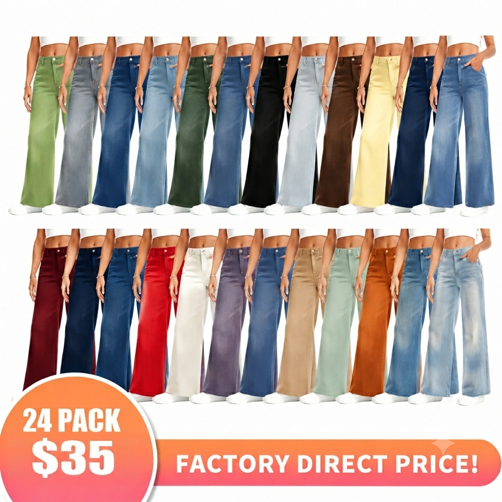 👖High Waisted Tummy Control Wide Leg Jeans