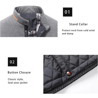 Men's Diamond Quilted Puffer Down Jacket Lightweight Casual .