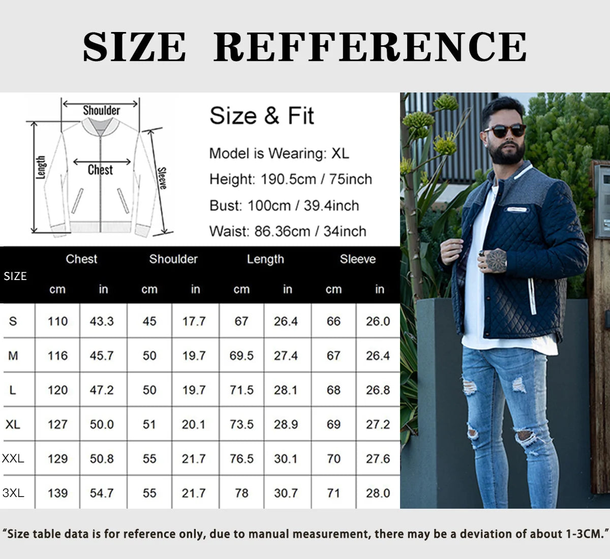 Men's Diamond Quilted Puffer Down Jacket Lightweight Casual .