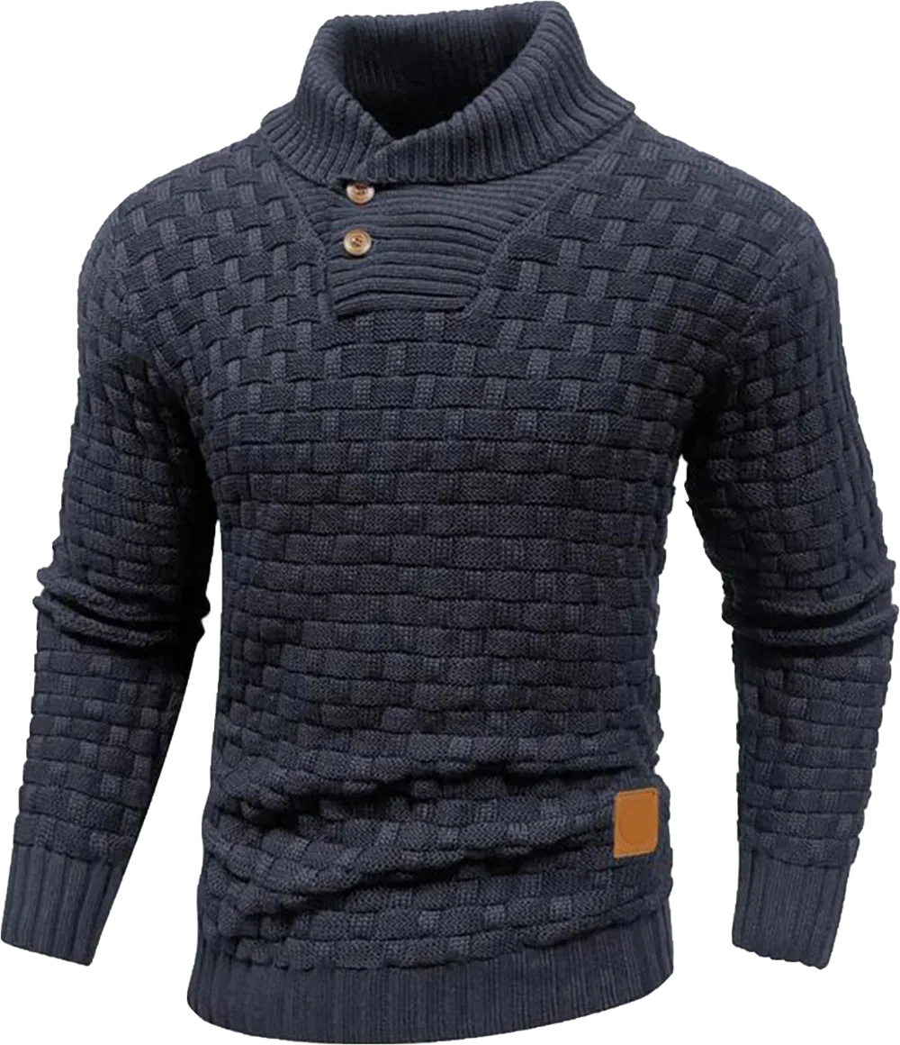 Men’s Shawl Collar Knit Sweater – Classic Warmth. Effortless Style