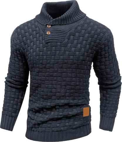 Men’s Shawl Collar Knit Sweater – Classic Warmth. Effortless Style