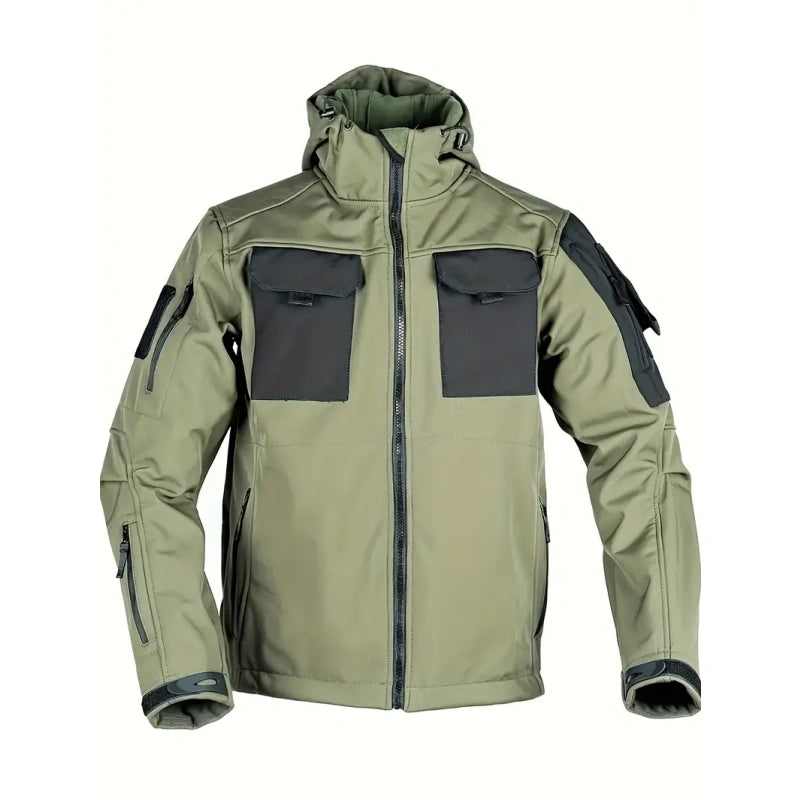 Men's Hooded Work Jacket, Waterproof & Windproof Outdoor Workwear Coat