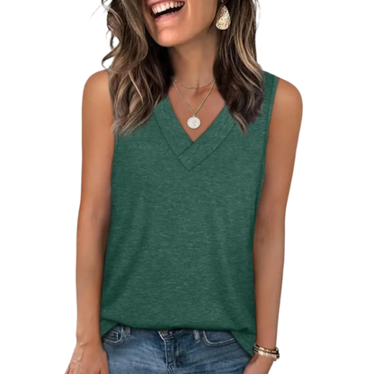 Tank Tops for Women Summer V Neck T Shirts✨ Trendy Sleeveless Basic Tee Loose Fit