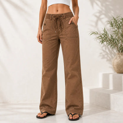 ⚡FINAL SALE⚡- Women's High Stretch Mid Rise Straight Pants