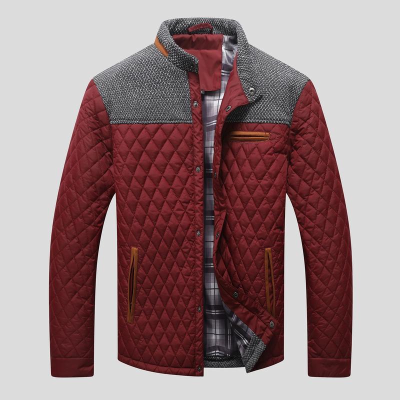Men's Diamond Quilted Puffer Down Jacket Lightweight Casual .