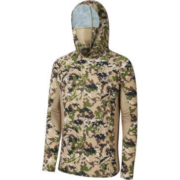 🎯 UPF 50+ Men’s Camo Hoodie – Hunting & Fishing Shirt with Built-in Mask