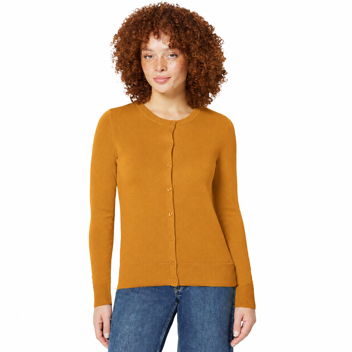 Women's Soft Fine-Knit Button-Front Cardigan