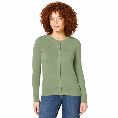 Women's Soft Fine-Knit Button-Front Cardigan